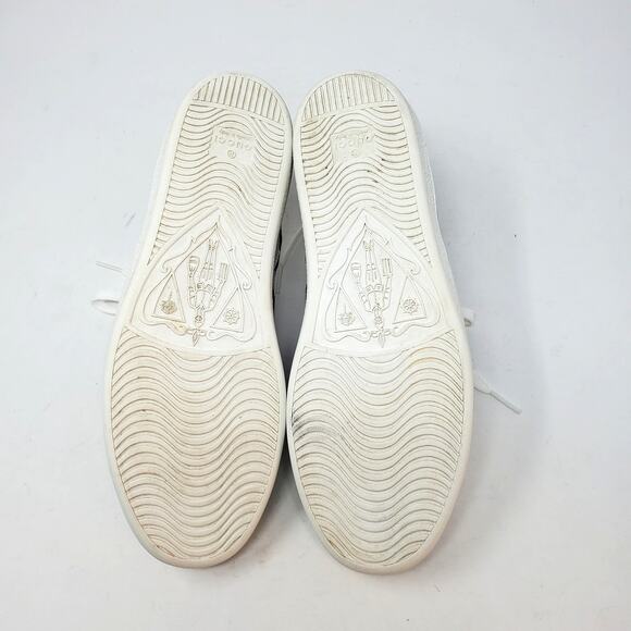 Gucci Ace Metallic Star Sneakers Shoes White Leather 454562 Size 37.5 / US 7.5 - Picture 7 of 10